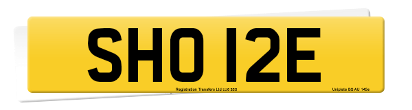 Registration number SHO 12E